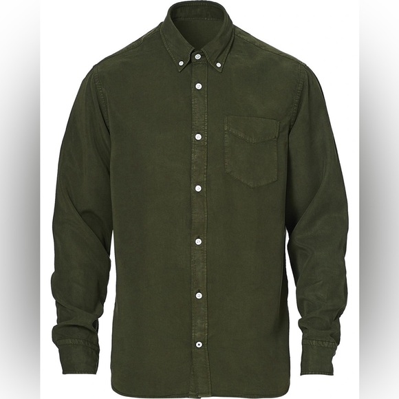 NN07 Levon Tencel Shirt Dark Army - Picture 7 of 8